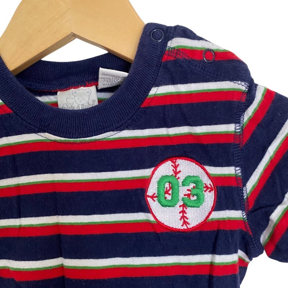 Baby Boy/Girl Vintage Baseball Patch Tee - Size 18 Months 90's - Picture 3 of 5